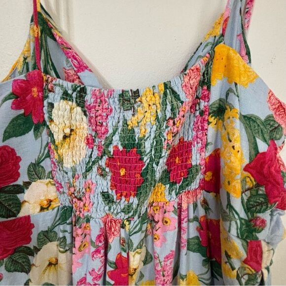NWT Old Navy Multicolored Floral Jumpsuit Womens XL Linen Blend Boho Cottagecore - Picture 12 of 15